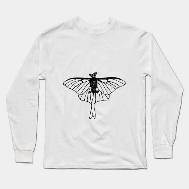 Actias Luna Long Sleeve T-Shirt by Cursed_Illustrations